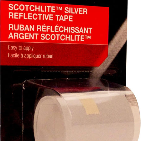 3M Scotchlite Silver Reflective Tape, 03456, 2 in x 36 in, 1 Roll