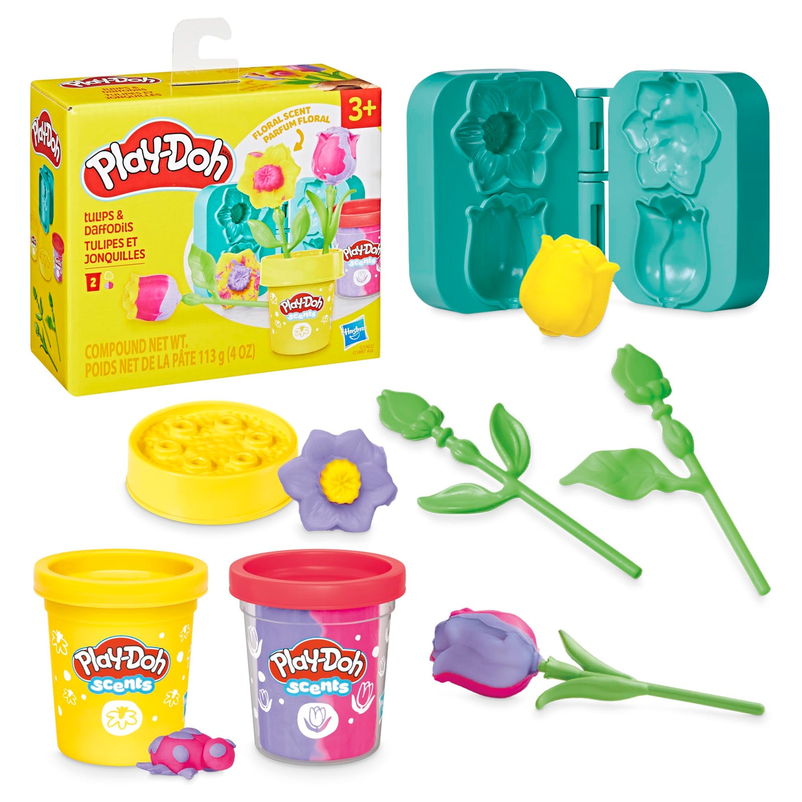 Play-Doh Tulips & Daffodils Flower Toy, Kids Arts & Crafts Kit, Gifts for Girls & Boys 3 Tulips & Daffodils Flower Toy, Kids Arts & Crafts Kit, Gifts for Girls & Boys 3+