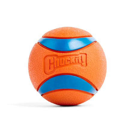 Chuckit Ultra Squeaker Dog Ball - Extra Large Bouncy and Squeaky Pet Toy for Dogs 100+ lbs - Floats on Water - Durable Rubber - Size XL - 3.5" Diameter - Pack of 1