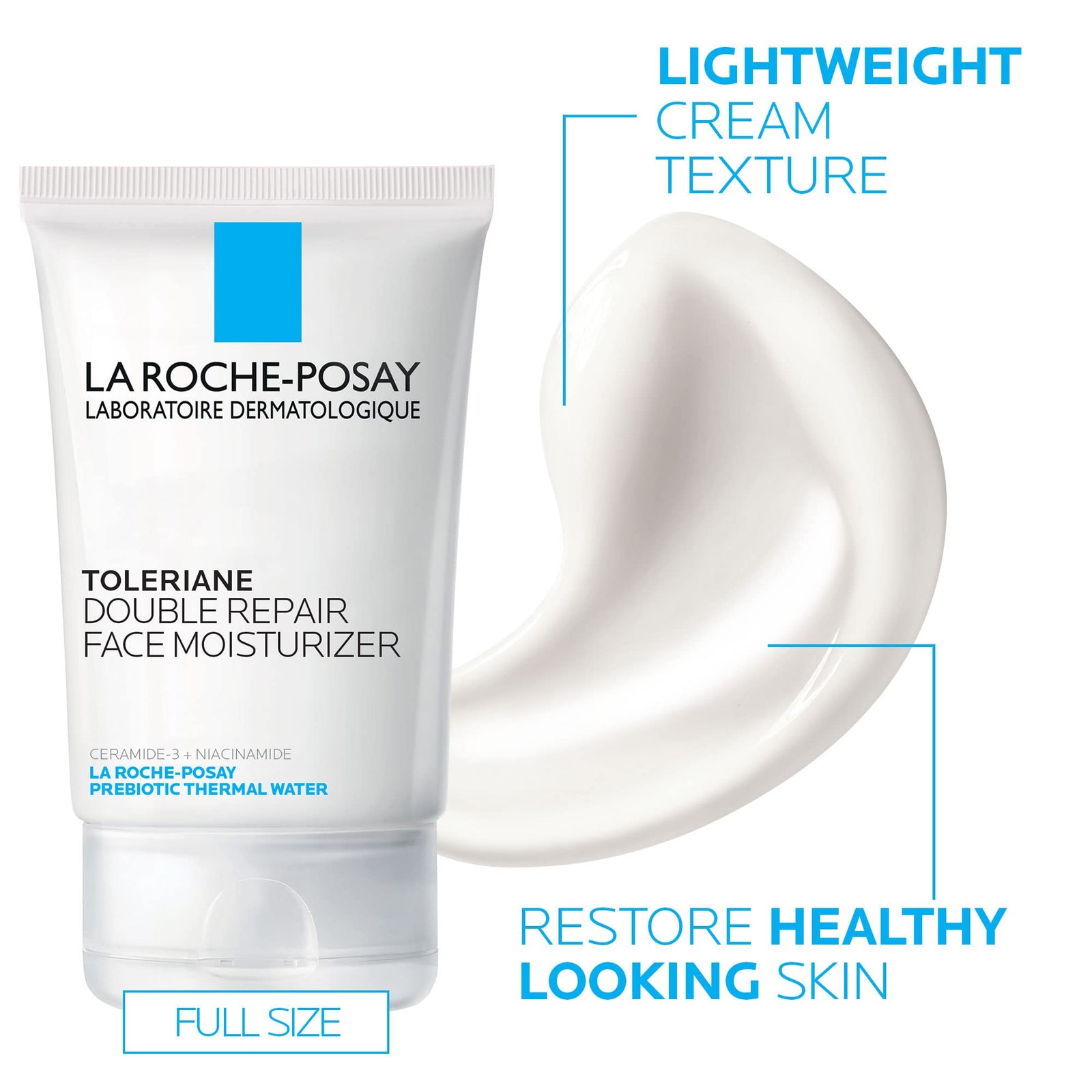 La Roche-Posay Toleriane Double Repair Face Moisturizer, Daily Moisturizer Face Cream with Ceramide & Niacinamide for All Skin Types, Immediate Comfort & Long Lasting Hydration, Fragrance Free