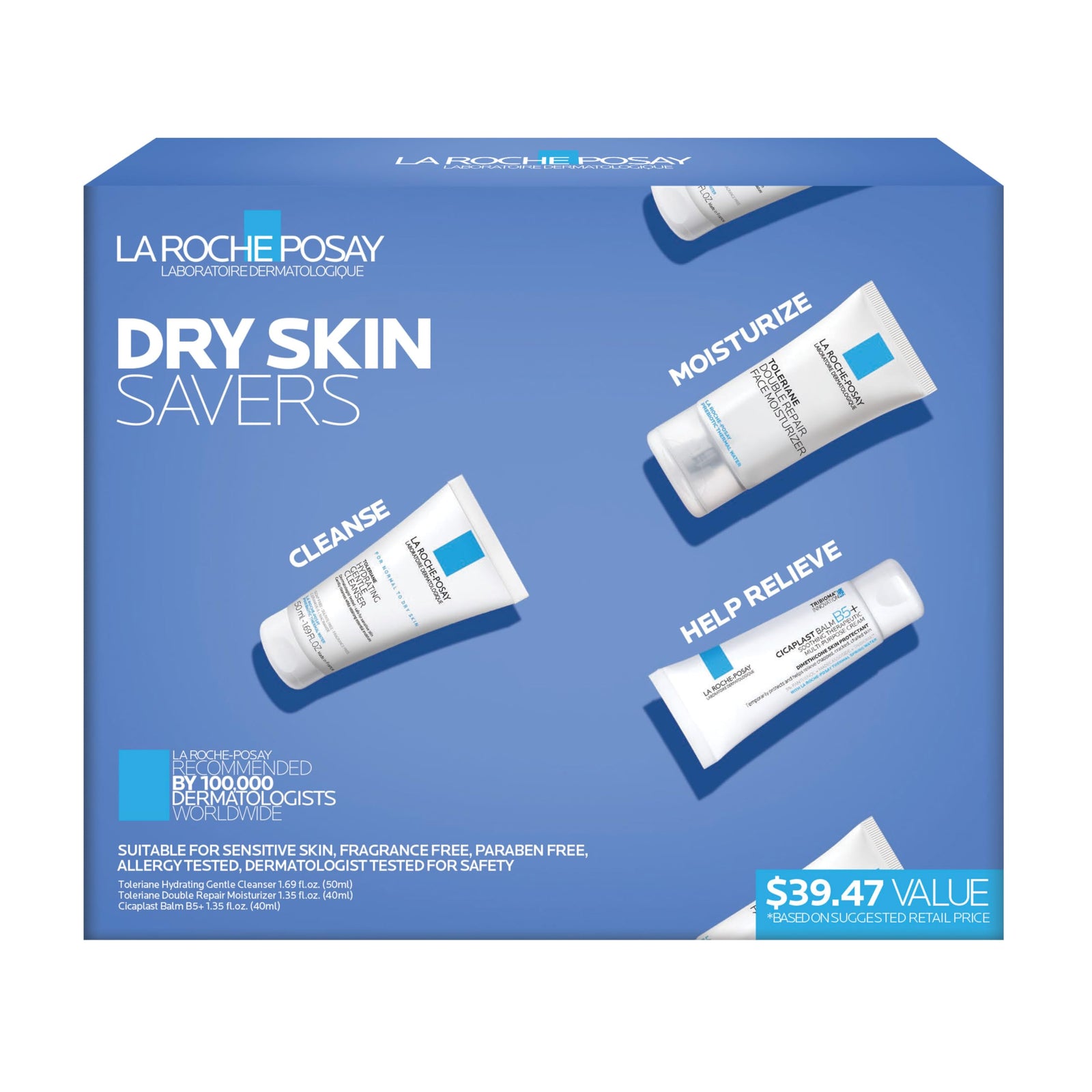 La Roche-Posay Toleriane Double Repair Face Moisturizer, Daily Moisturizer Face Cream with Ceramide & Niacinamide for All Skin Types, Immediate Comfort & Long Lasting Hydration, Fragrance Free