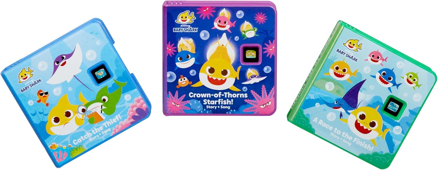 Little Tikes Story Dream Machine Baby Shark Heroes Collection, Storytime, Books, Audio Character, Toy Gift for Toddlers, Kids Girls Boys Ages 3+