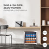 Honeywell Beverage Refrigerator and Cooler, 48 Can Mini Fridge with Glass Door for Soda Beer or Wine for Office or Bar with Adjustable Removable Shelving
