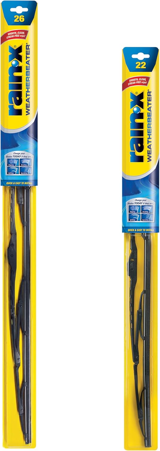 Rain-X 820146 WeatherBeater Wiper Blades, 24" and 20" Windshield Wipers (Pack of 2), Automotive Replacement Windshield Wiper Blades That Meet Or Exceed OEM Quality And Durability Standards