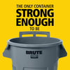 Rubbermaid Commercial Products Vented Wheeled BRUTE Trash Container, 44 Gal Gray, for Landscapers/Construction Sites/Restaurants/Back of House/Offices/Warehouses/Commercial Environments