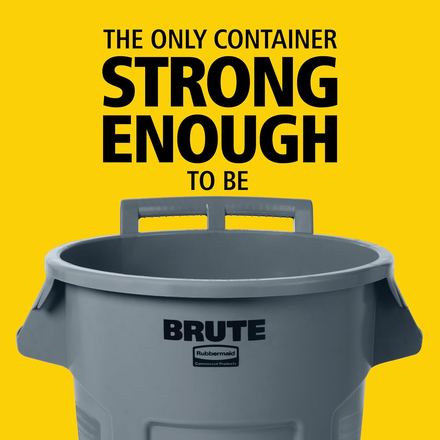 Rubbermaid Commercial Products Vented Wheeled BRUTE Trash Container, 44 Gal Gray, for Landscapers/Construction Sites/Restaurants/Back of House/Offices/Warehouses/Commercial Environments
