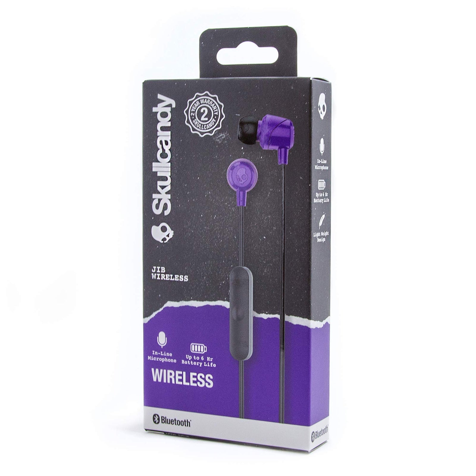 Skullcandy Jib Wired Earbuds with 3.5mm AUX Plug, Noise Isolating Fit, in-Line Microphone Call and Track Control, Convenient for Travel - White