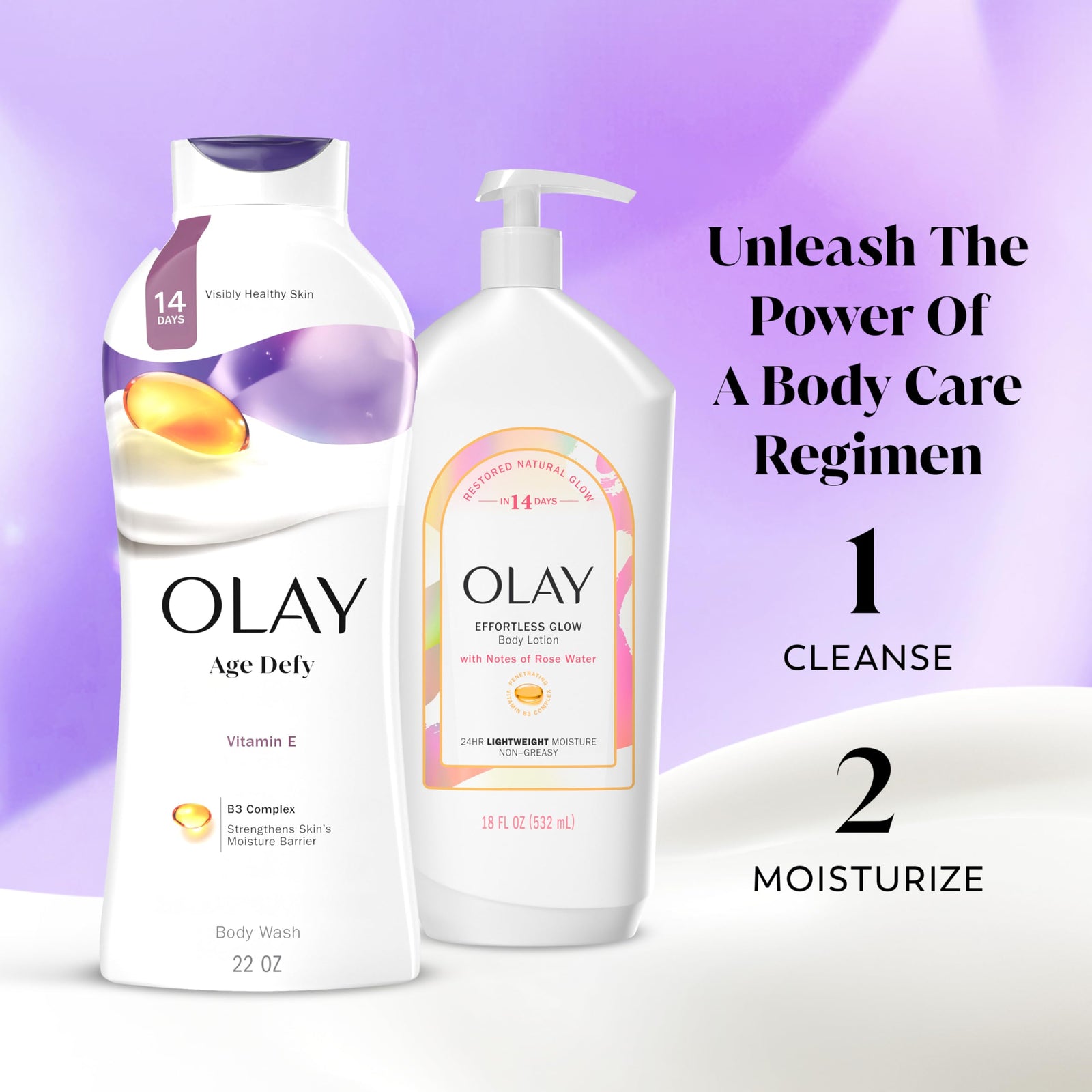 Olay Body Wash for Women, Age Defying with Vitamin E, 24hr Moisturizing, Hydrating & Refreshing, B3 Vitamin Complex, Free of Parabens & Phthalates, For All Skin Types, Scented, 33 fl oz (Pack of 4)