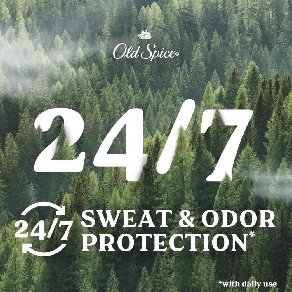 Old Spice Dry Feel Antiperspirant Deodorant for Men, 24/7 Freshness, 24/7 Sweat & Odor Protection, Gentle on Skin with Skin Conditioners, Timber with Sandalwood + Cypress Scent, 2.6 oz