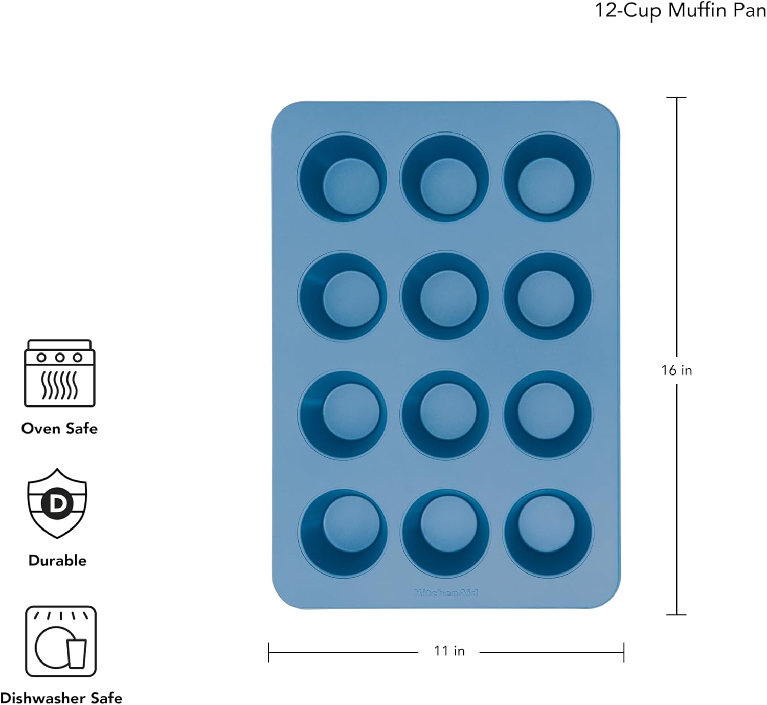 KitchenAid Non-stick Muffin Pan, 12 Cup, Evergreen