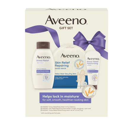 Aveeno Stress Relief Body Wash for Women, Calming Lavender Scent & Prebiotic Oat, Cleanser for Sensitive Dry Skin, Paraben, Dye & Soap-Free, 33 Fl Oz