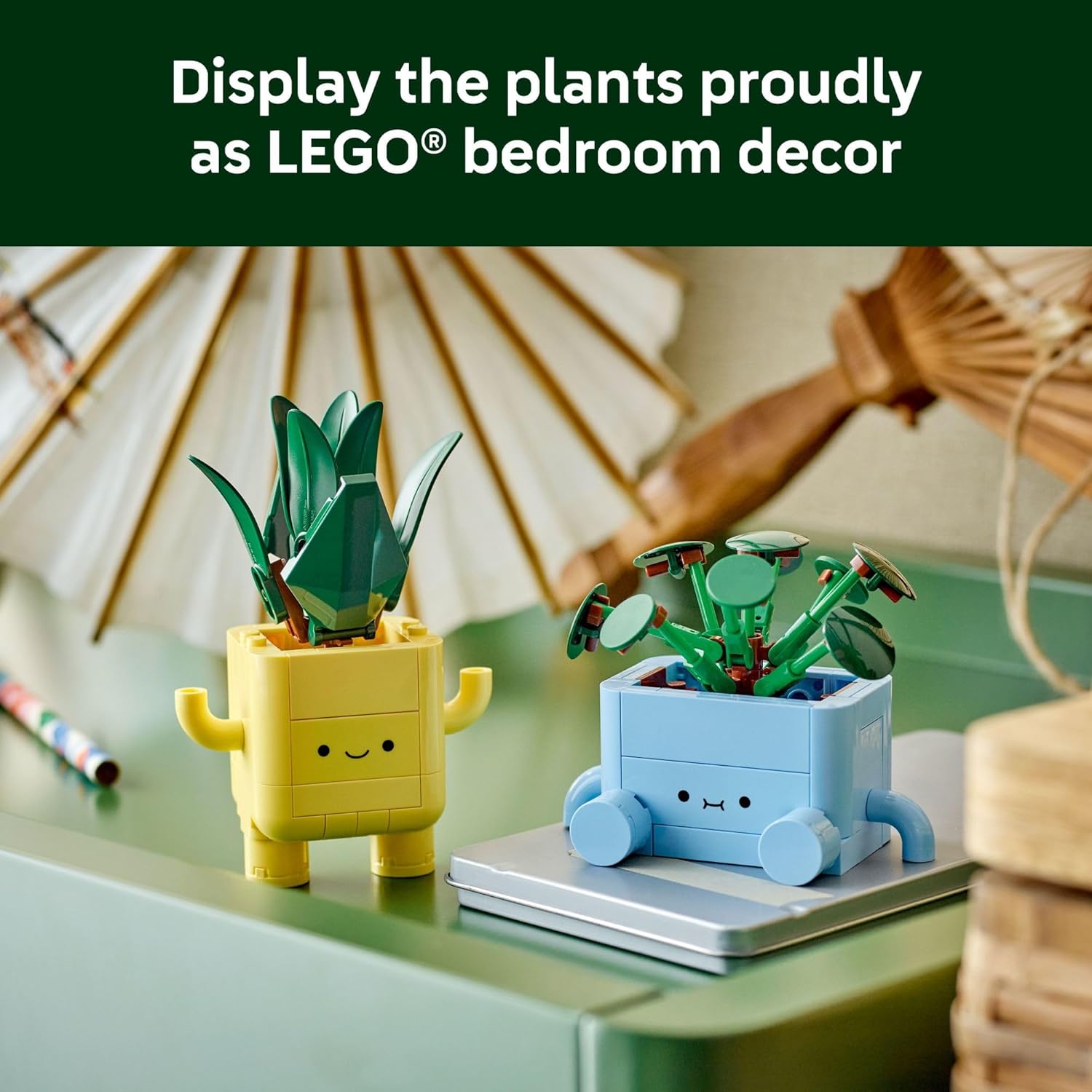 LEGO Botanicals Happy Plants Building Toys - Bedroom or Dorm Room Decor for Girls, Boys, & Adults, Desk or Shelf Display - Stocking Stuffers & Gift for Christmas - 10349