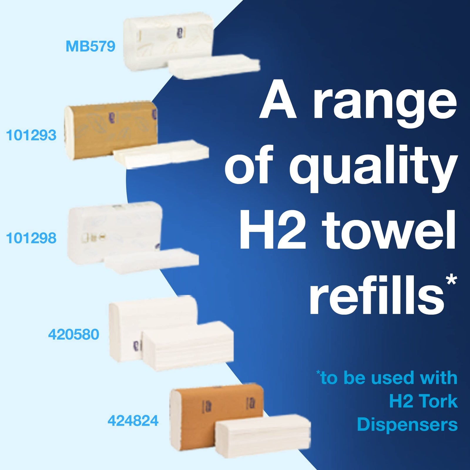 Tork Xpress Paper Towel Dispenser and Tork Multifold Hand Towel Natural H2