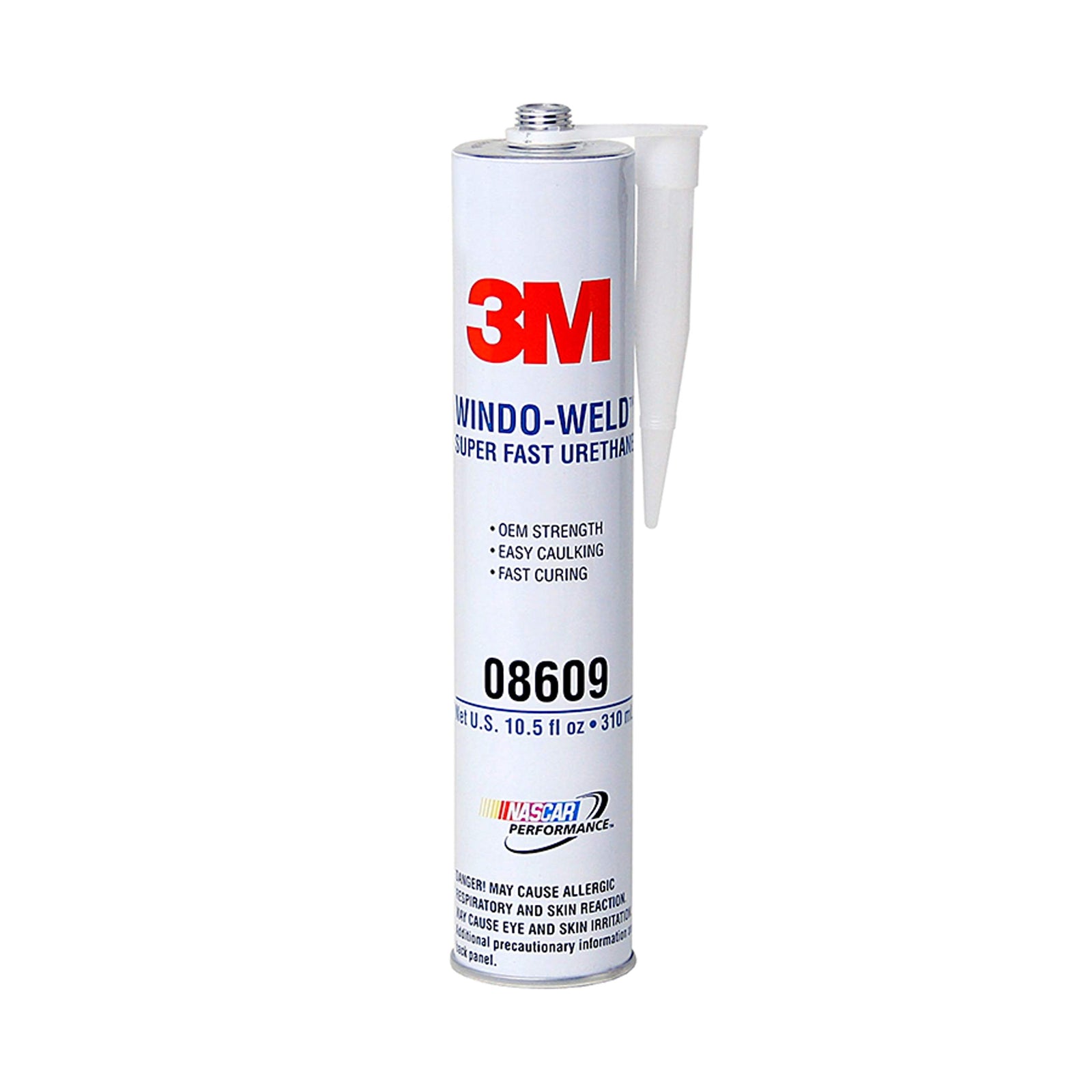 3M 08609 Window-Weld Super Fast Urethane Windshield Adhesive, High-Strength Fast-Curing One-Part Auto Glass Sealant, 10.5 fl oz (310 mL) Cartridge, Black