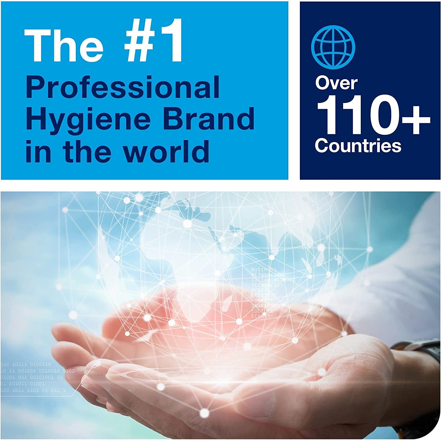 Tork Matic Hand Towel Roll Dispenser 5510282 - H1, Black + Tork Matic Extra Soft Paper Hand Towel Roll White with Blue Leaf H1, Premium, High Absorbency, 6 Rolls x 300 ft, 290094