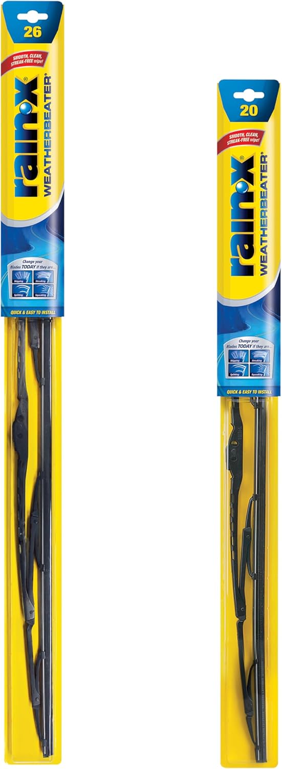 Rain-X 820146 WeatherBeater Wiper Blades, 24" and 20" Windshield Wipers (Pack of 2), Automotive Replacement Windshield Wiper Blades That Meet Or Exceed OEM Quality And Durability Standards