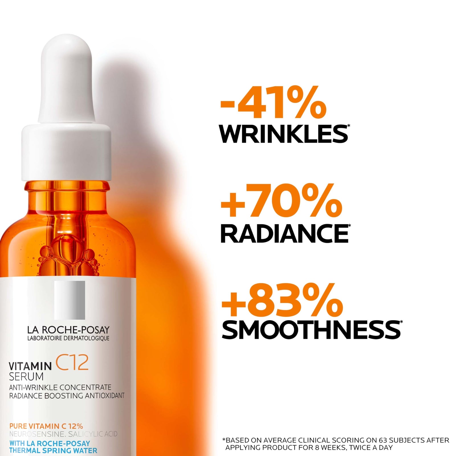 La Roche-Posay Pure 12% Vitamin C Serum For Face With Hyaluronic Acid & Salicylic Acid, Hydrating Face Serum, Boost Radiance & Reduce Wrinkles, 2 Formulas for Normal or Oily Skin Control