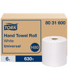 Tork Hand Towel Roll, Natural, Universal, H80, Extra Large, 100% Recycled, 1-Ply, 6 Rolls x 1000 ft, 8031000