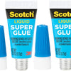 Scotch Super Glue Liquid, 4-Pack of Single-Use Tubes, .017 oz Each, Fast Drying Liquid Formula (AD114)