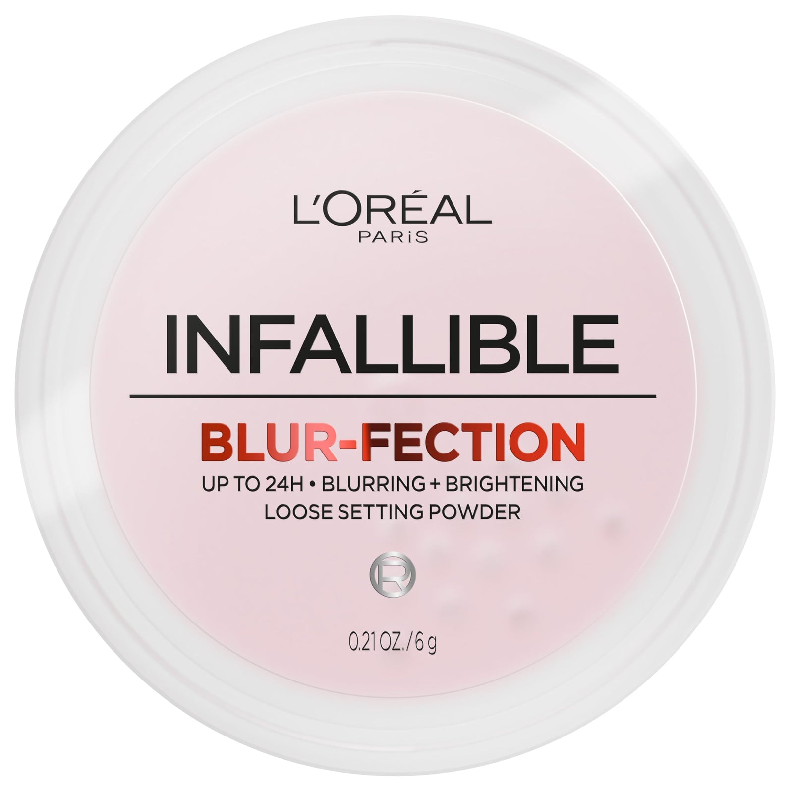 L'Oreal Paris Infallible Blur-fection Longwear Loose Setting Powder, Blurring Face Powder With Up to 24HRs of Wear, Brightening Deep Pink, 1 Kit