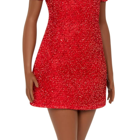 Barbie Fashionistas Doll #221 with Natural Black Hair Wearing Removable Red Dress & Accessories, 65th Anniversary Collectible Toy