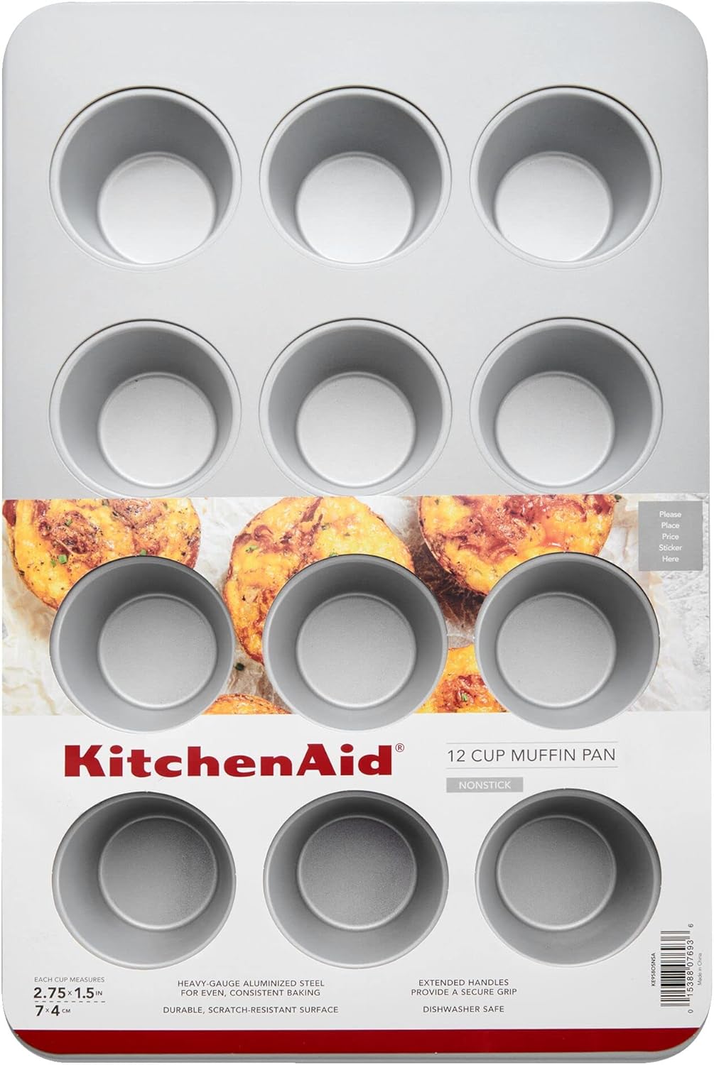 KitchenAid Non-stick Muffin Pan, 12 Cup, Evergreen