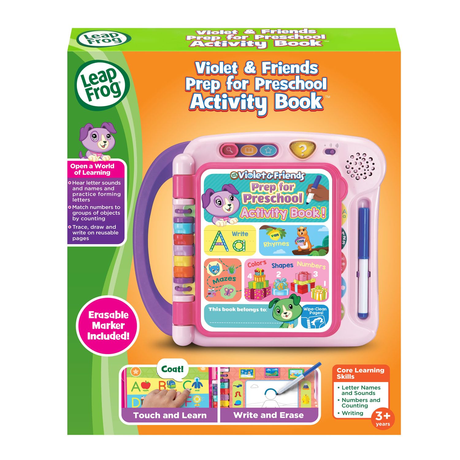 LeapFrog Violet and Friends Prep for Preschool Activity Book, Pink