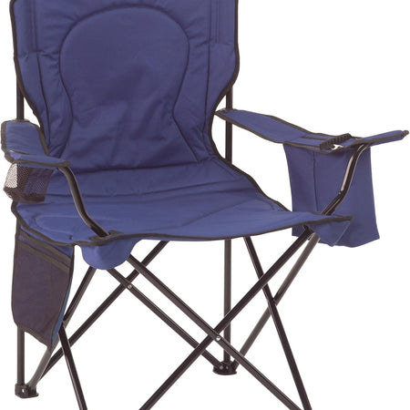 Coleman Portable Camping Chair with 4-Can Cooler, Cushioned Seat & Back with Side Pockets & Cup Holder, Carry Bag Included, Great for Camping, Tailgating, Firepits, Patio, & More