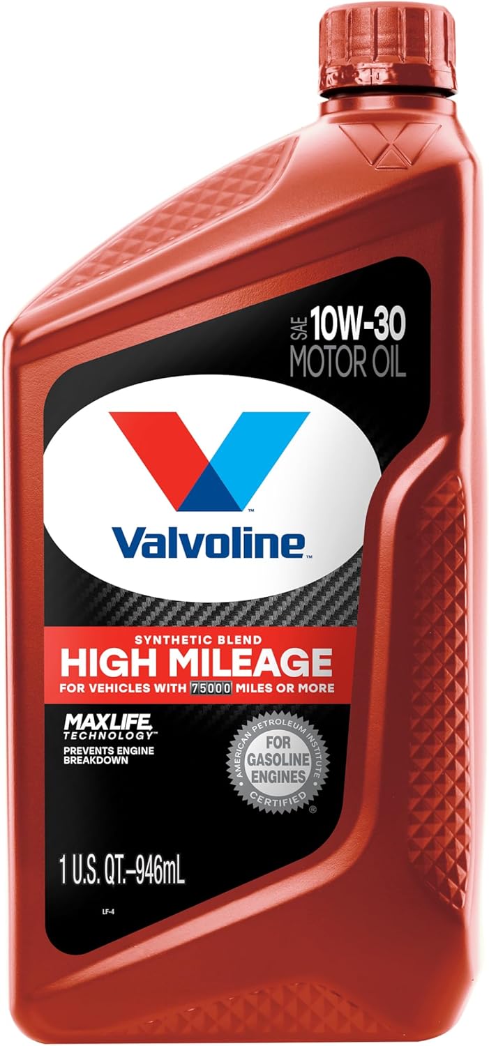 Valvoline Full Synthetic High Mileage with MaxLife Technology SAE 0W-20 Motor Oil 5 QT, Case of 3