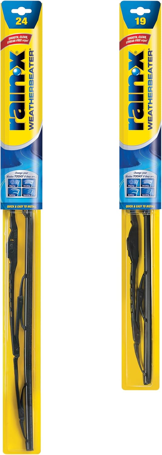 Rain-X 820146 WeatherBeater Wiper Blades, 24" and 20" Windshield Wipers (Pack of 2), Automotive Replacement Windshield Wiper Blades That Meet Or Exceed OEM Quality And Durability Standards