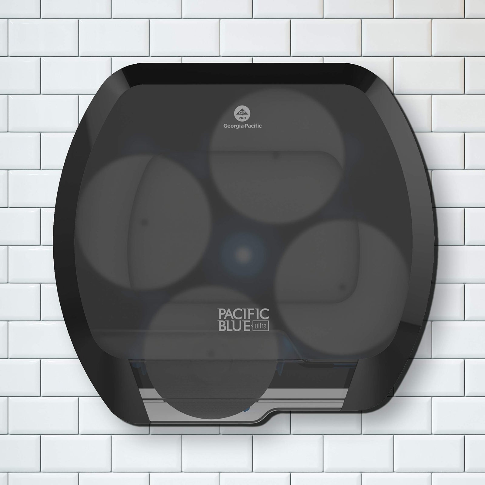 Georgia-Pacific Single-Roll Jumbo Toilet Paper Dispenser by GP PRO (Georgia-Pacific), Translucent Smoke, 59009, 10.610" W x 5.390" D x 11.290" H