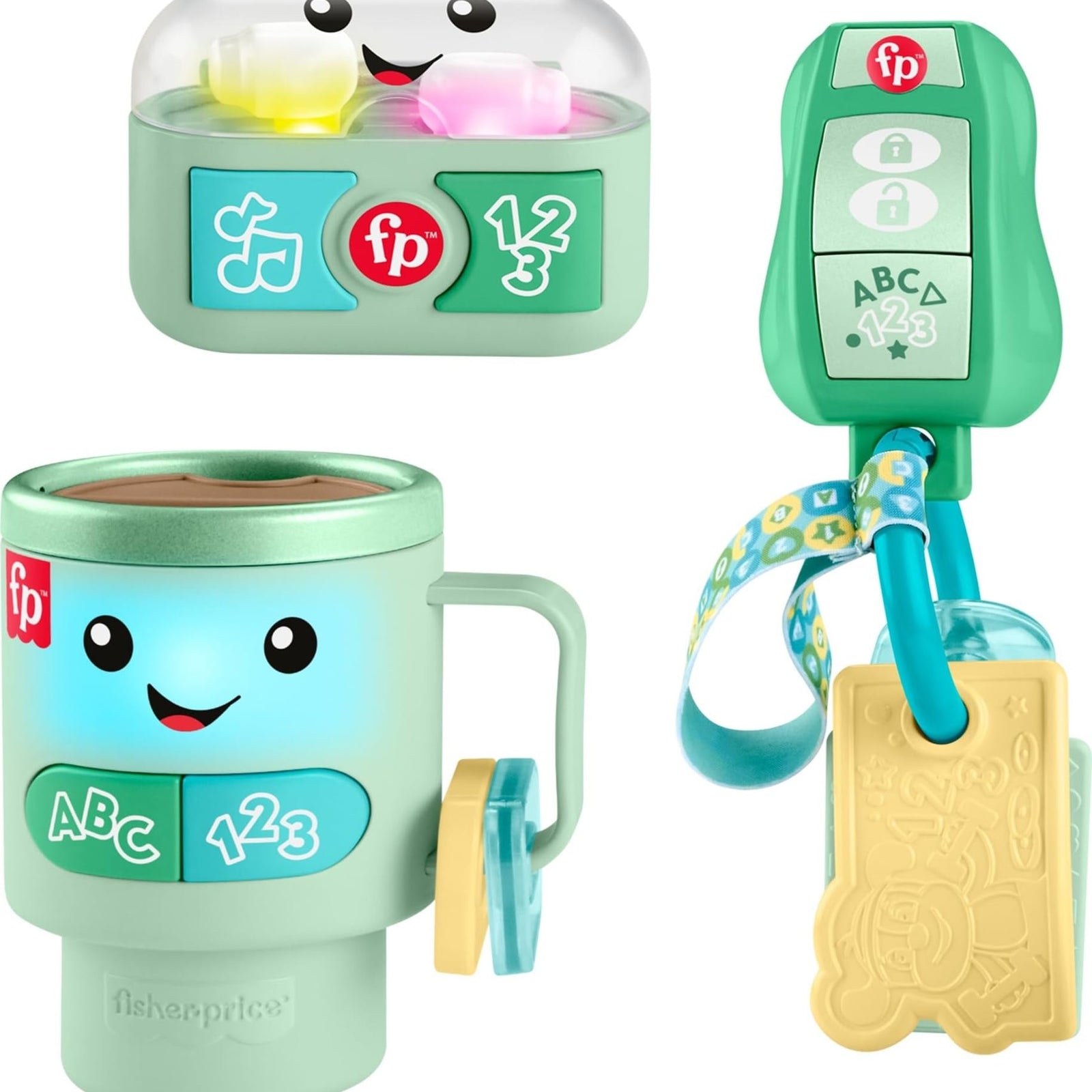 Fisher-Price Baby & Toddler Toy Laugh & Learn Coffee Mug Musical Activity with Lights & Educational Songs for Infants Ages 6+ Months