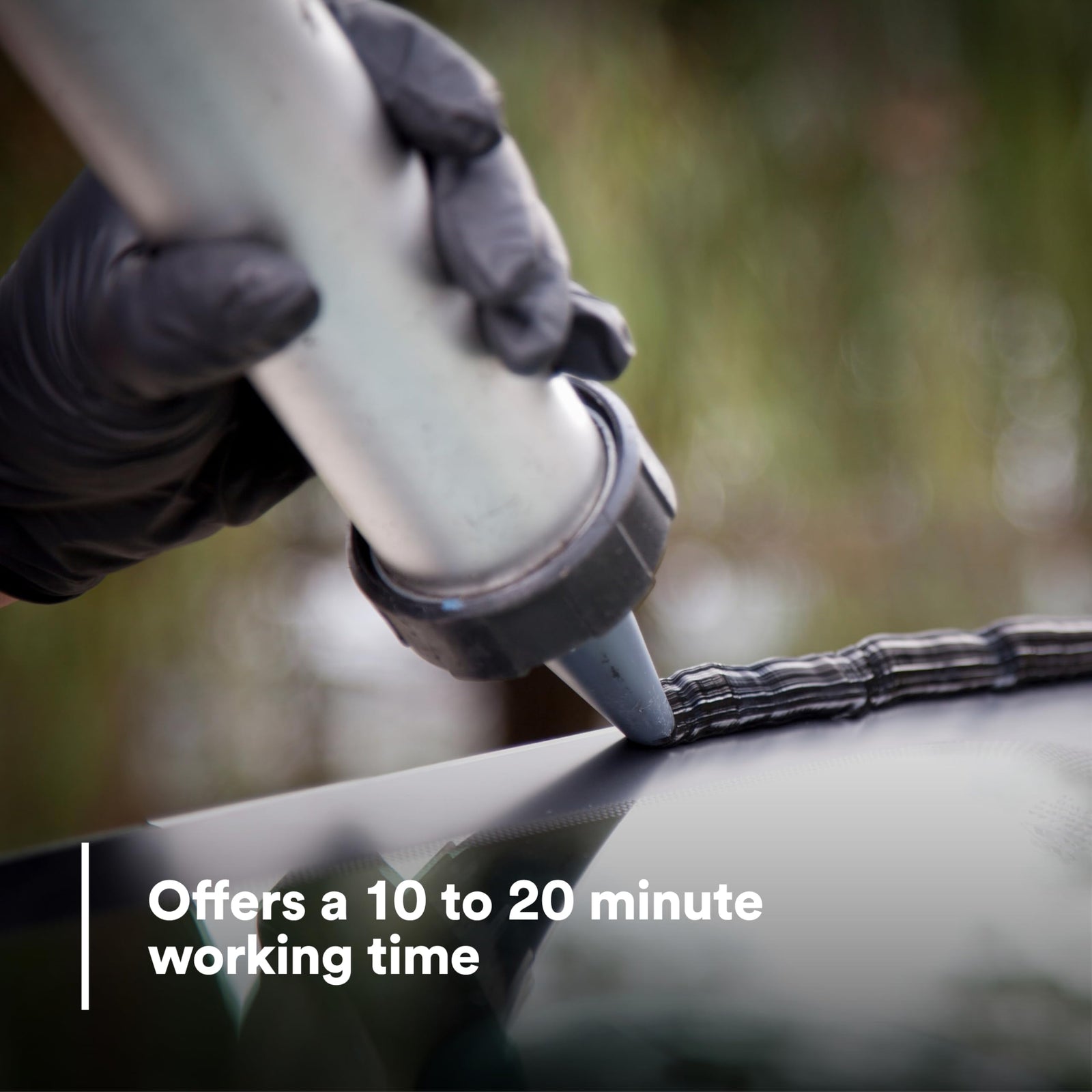 3M 08609 Window-Weld Super Fast Urethane Windshield Adhesive, High-Strength Fast-Curing One-Part Auto Glass Sealant, 10.5 fl oz (310 mL) Cartridge, Black