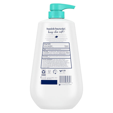 Dove Body Wash with Pump Antibacterial For All Skin Types Protects from Dryness 30.6 oz