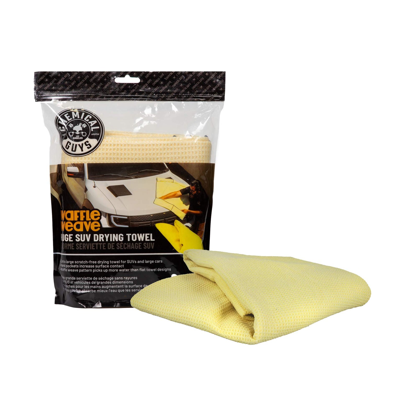 Chemical Guys Waffle Weave for Home & Auto Glass, Windows, Mirrors & More, Lavender (25 in. x 36 in.) 3-Pack