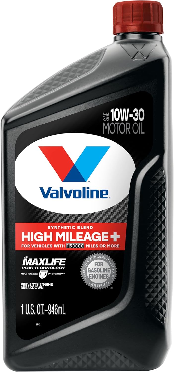 Valvoline Full Synthetic High Mileage with MaxLife Technology SAE 0W-20 Motor Oil 5 QT, Case of 3