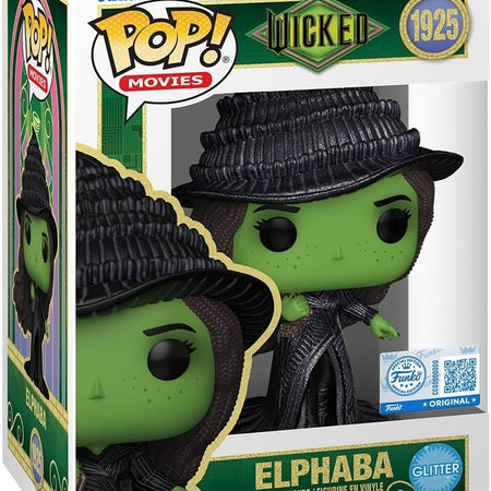 Funko Pop! Movies: Wicked Pt. 2 - Elphaba - Glitter - Amazon Exclusive - Collectable Vinyl Figure - Gift Idea - Official Merchandise - Toys for Kids & Adults - Movies Fans - Figure for Collectors