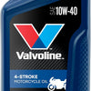 Valvoline 4-Stroke Motorcycle Full Synthetic SAE 10W-40 Motor Oil 1 QT (Pack of 3)