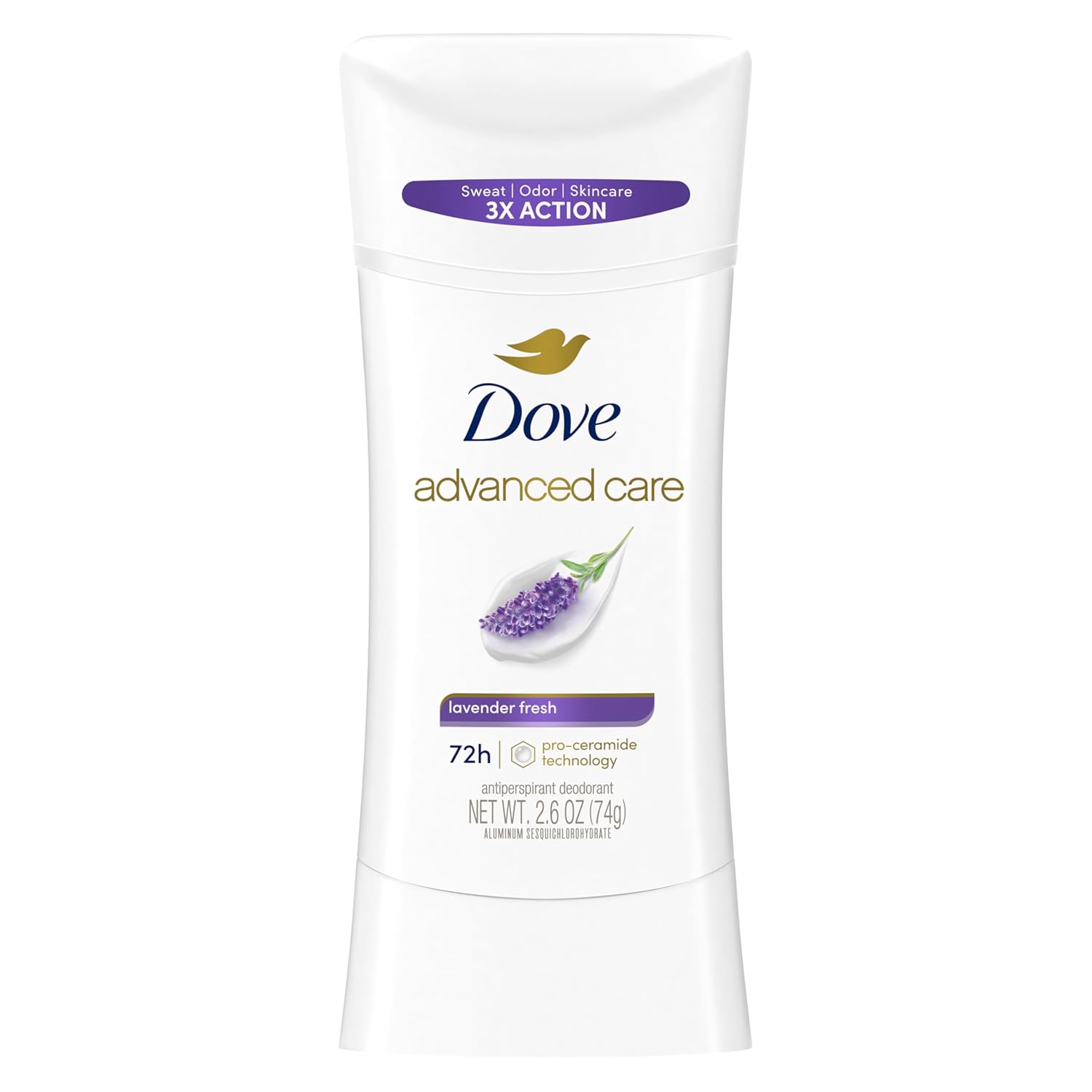 Dove Advanced Care Antiperspirant Deodorant Stick Cool Essentials 4 ct for helping your skin barrier repair after shaving 72 hour odor control and sweat protection with Pro Ceramide Technology 2.6 oz