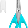 KitchenAid All Purpose Kitchen Shears with Protective Sheath Durable Stainless Steel Scissors, Dishwasher Safe, Soft Grip Comfort Handle, 8.72 Inch, Aqua Sky