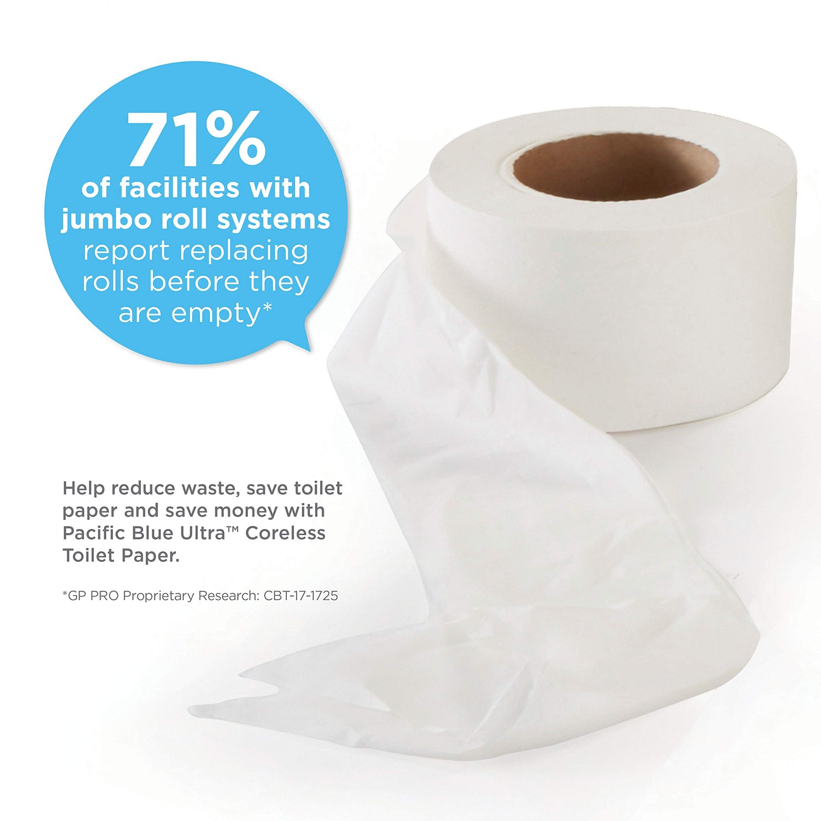 Georgia-Pacific Single-Roll Jumbo Toilet Paper Dispenser by GP PRO (Georgia-Pacific), Translucent Smoke, 59009, 10.610" W x 5.390" D x 11.290" H