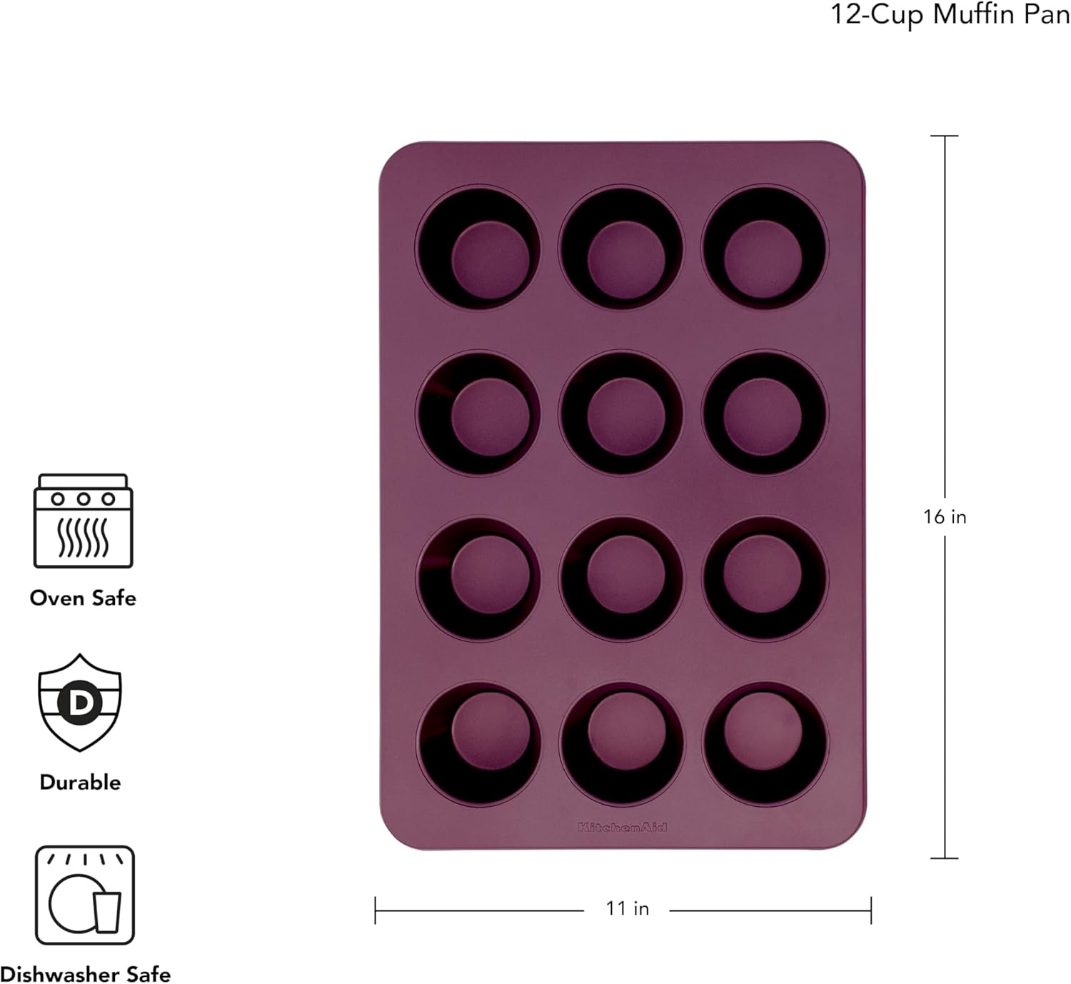 KitchenAid Non-stick Muffin Pan, 12 Cup, Evergreen