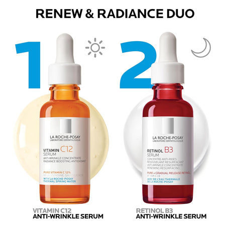 La Roche-Posay Pure 12% Vitamin C Serum For Face With Hyaluronic Acid & Salicylic Acid, Hydrating Face Serum, Boost Radiance & Reduce Wrinkles, 2 Formulas for Normal or Oily Skin Control