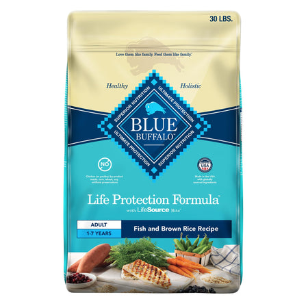 Blue Buffalo Life Protection Formula Adult Dry Dog Food, Helps Build and Maintain Strong Muscles, Made with Natural Ingredients, Beef & Brown Rice Recipe, 5-lb. Bag