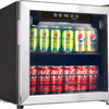 Honeywell Beverage Refrigerator and Cooler, 48 Can Mini Fridge with Glass Door for Soda Beer or Wine for Office or Bar with Adjustable Removable Shelving