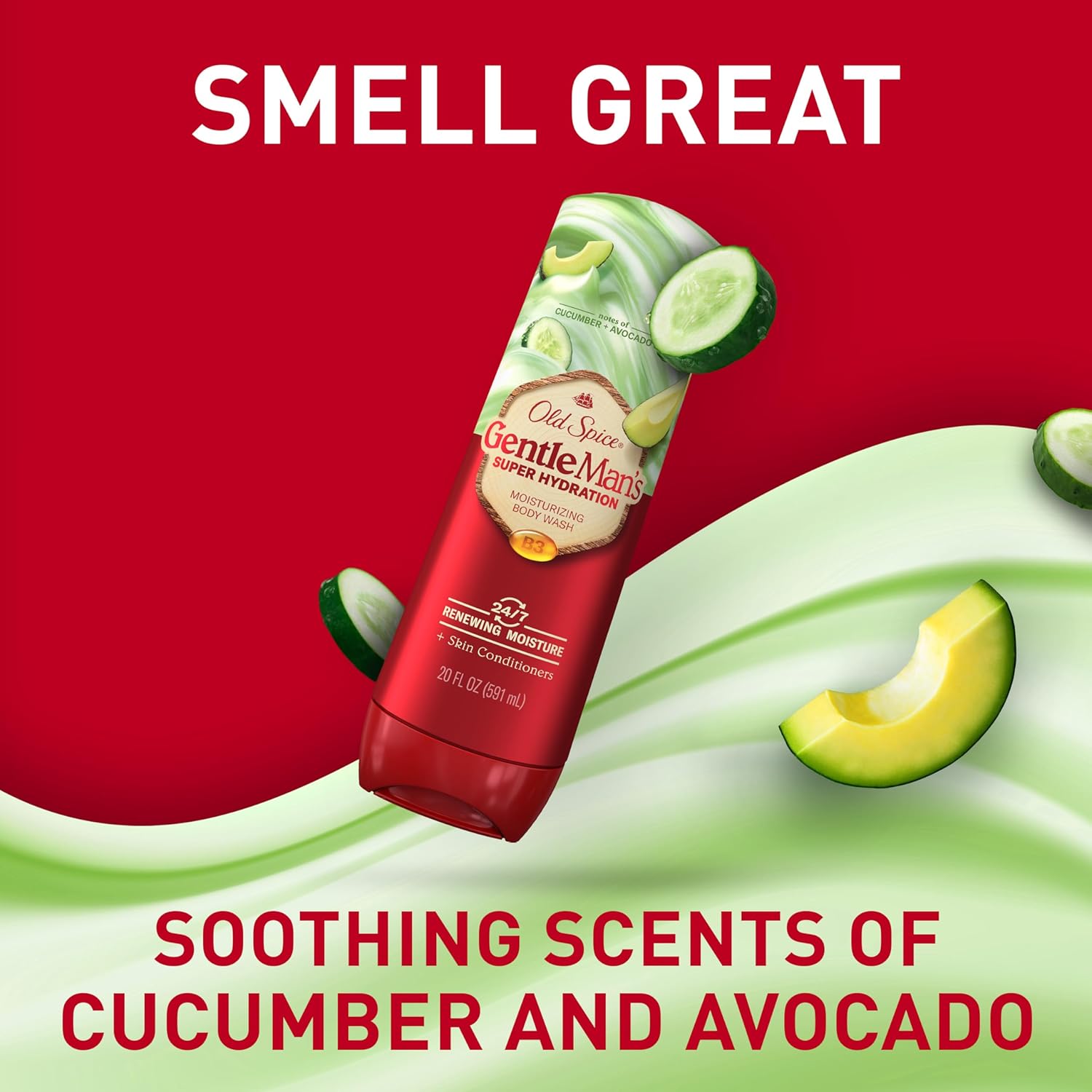 Old Spice Body Wash GentleMan’s Super Hydration for Men, 24/7 Renewing Moisture, Gentle on Skin with Skin Conditioners, Fiji with Palm Tree + Coconut Scent, 20 oz