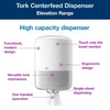 Tork Centerfeed Wall Mounted Dispenser White - M2 + Refill - Centerfeed Hand Towel White, 6 x 600 Sheets