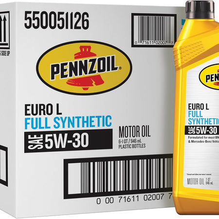 Pennzoil Platinum Euro AV Full Synthetic 5W-30 Motor Oil (1-Quart, Case of 6)