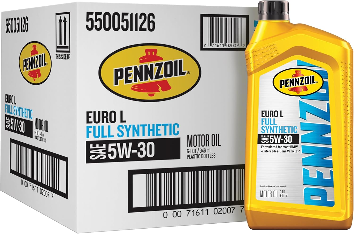 Pennzoil Platinum Euro AV Full Synthetic 5W-30 Motor Oil (1-Quart, Case of 6)