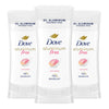 Dove Aluminum Free Deodorant for Women 3 Count Coconut and Pink Jasmine 72 hour odor protection 2.6 oz